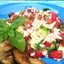 Салат с булгуром и баклажанами