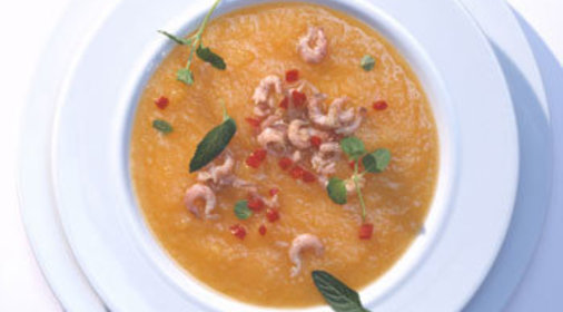 Суп-пюре с креветками от руслана алехно