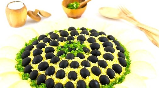 Салат Подсолнух с курицей