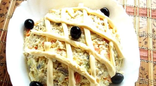 Салат из свинины с киви