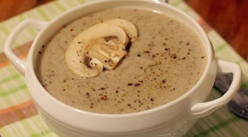 Крем-суп из шампиньонов и белых грибов