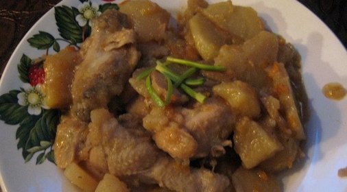 Курица с сушеными грибами