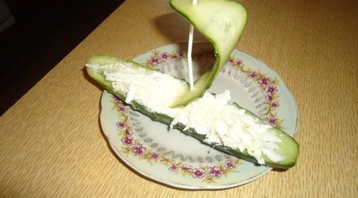 Салат из капусты белокочанной с огурцом Кораблик