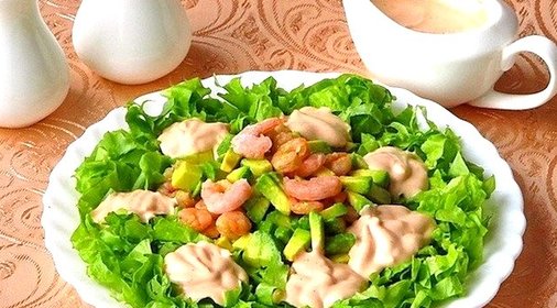 Салат Океан грез с креветками