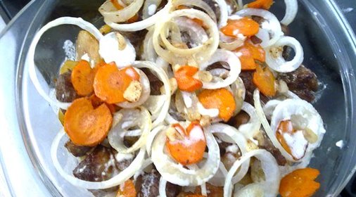 Свинина с овощами по‑грузински