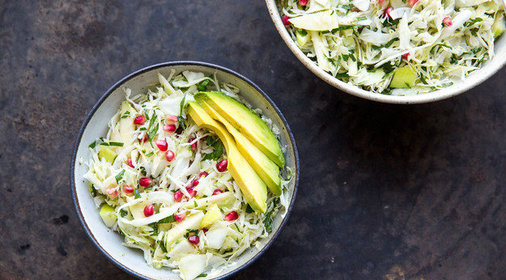 Салат из фенхеля, кабачков и граната