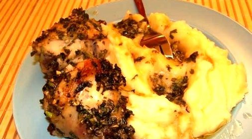 Курица в кинзе