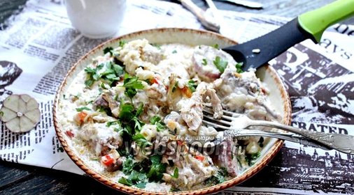 Цыплёнок с рисом в молочном соусе