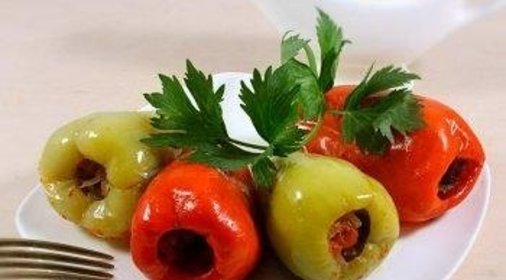 Фаршированный перец в микроволновке