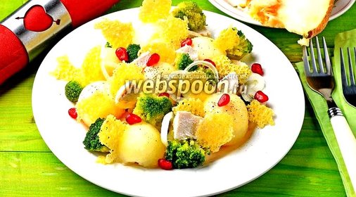 Салат с дыней и курицей