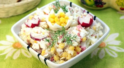 Салат с крабовым мясом