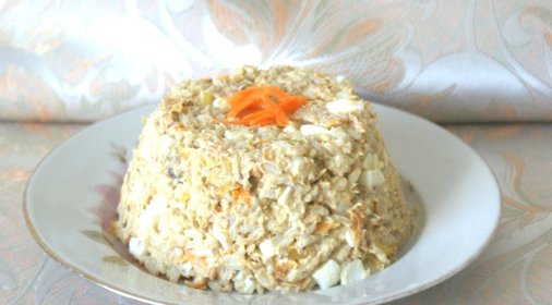 Рыбный салат с рисом