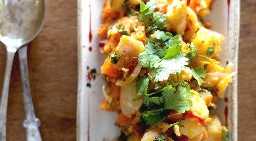 Остро-пряный картофель с морковью