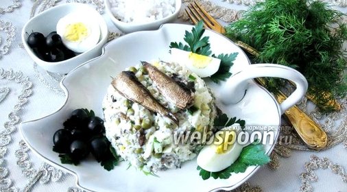 Салат со шпротами «Старая Рига»