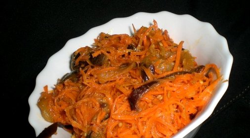 Синенькие с морковкой по-корейски