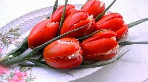 Салат тюльпаны