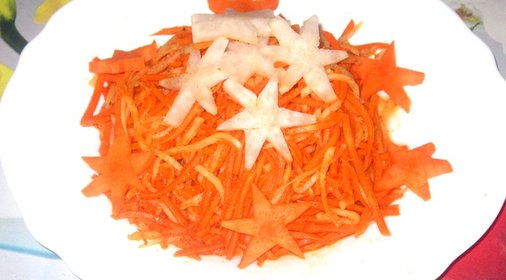 Салат по-корейски с морковью и редькой