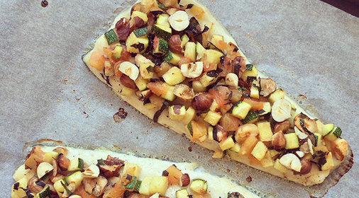 Филе речной форели с овощами и фундуком