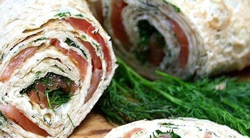 Лаваш с лососем