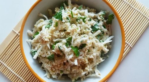 Салат из редьки и орехов