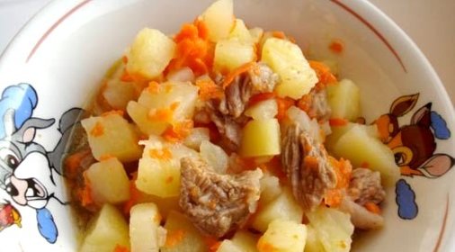 Телятина с картошкой