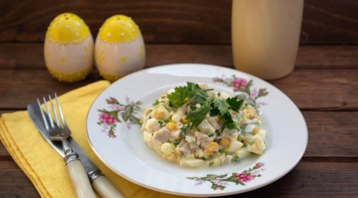 Салат Океан с кальмарами