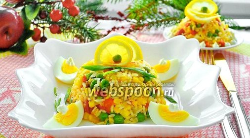 Тёплый салат с овощами и рисом «Краски лета»